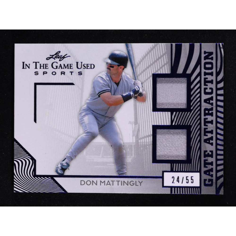 Don Mattingly 2025 Leaf ITG Used Sports Gate Attraction Dual Relic Blue Foil #GA9 #24/55 at PristineAuction.com