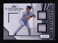 Don Mattingly 2025 Leaf ITG Used Sports Gate Attraction Dual Relic Blue Foil #GA9 #24/55 at PristineAuction.com