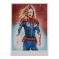 "Captain Marvel" LE 8x12 Art Print by Thang Nguyen #/50 (PA) at PristineAuction.com