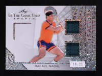 Rafael Nadal 2025 Leaf ITG Used Sports Gate Attraction Dual Relic Silver Sparkle Foil #GA33 #18/25 at PristineAuction.com