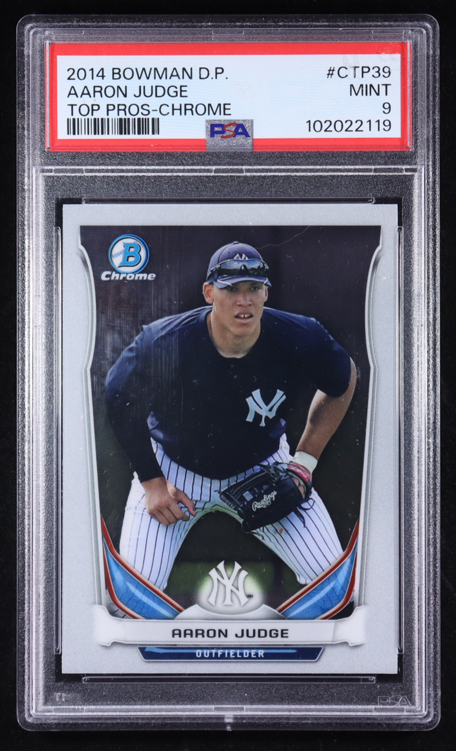 Aaron Judge 2014 Bowman Draft Picks Top Prospects Chrome #CTP-39 RC (PSA 9) at PristineAuction.com Aaron Judge 2014 Bowman Draft Picks Top Prospects Chrome #CTP-39 RC (PSA 9) at PristineAuction.com