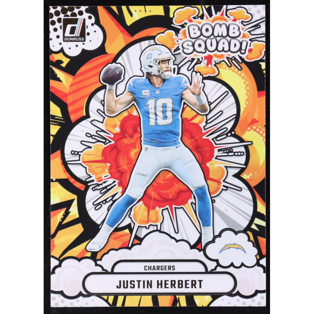 Justin Herbert 2025 Donruss Bomb Squad #5 at PristineAuction.com