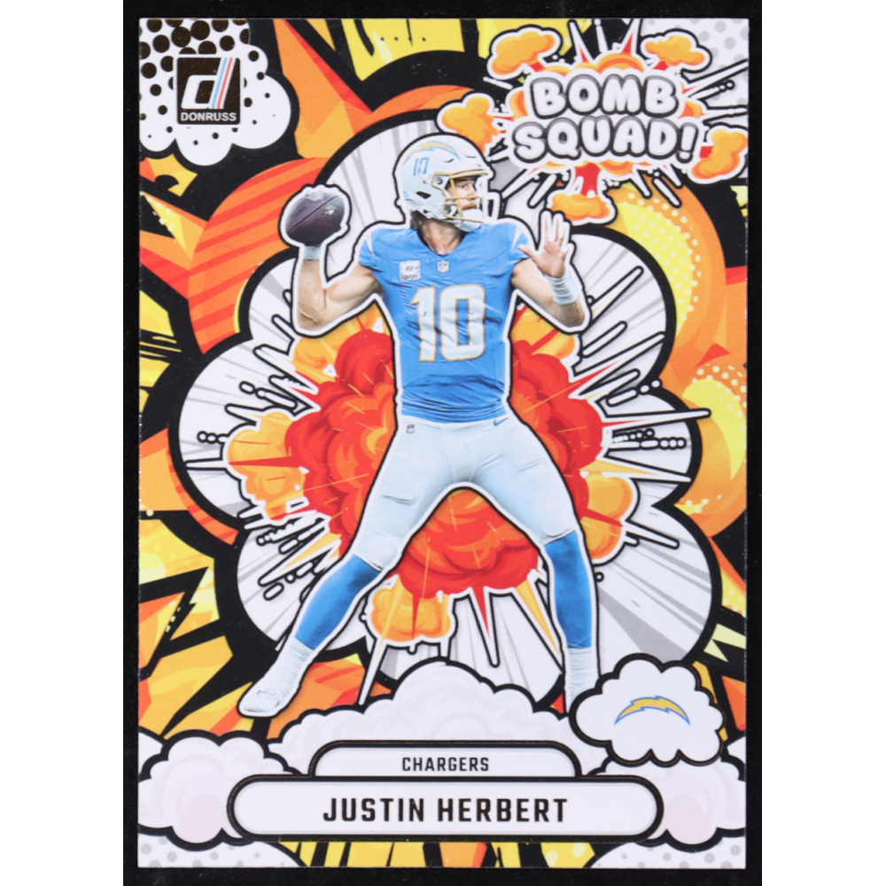 Justin Herbert 2025 Donruss Bomb Squad #5 at PristineAuction.com