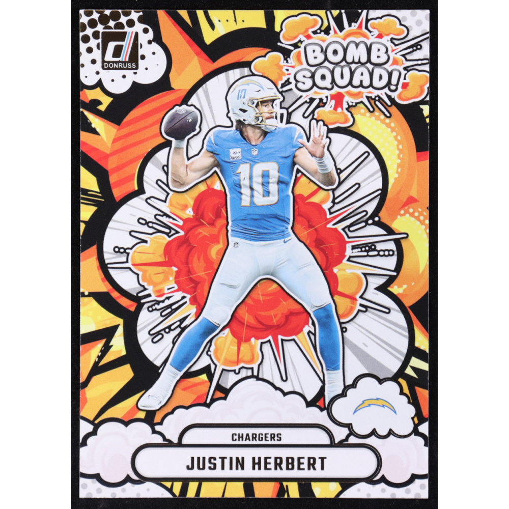 Justin Herbert 2025 Donruss Bomb Squad #5 at PristineAuction.com