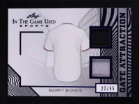 Barry Bonds 2025 Leaf ITG Used Sports Gate Attraction Dual Relic Blue Foil #GA2 #22/55 at PristineAuction.com
