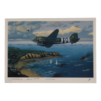 S.H. Matt Matheson Signed Stan Stokes "D-Day Invaders" Lithograph Inscribed "Maj Gen USA Ret" (AIV) at PristineAuction.com