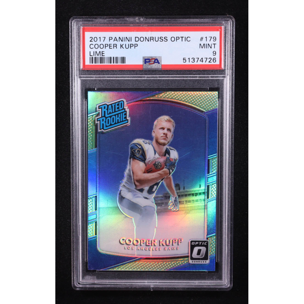 Cooper Kupp 2017 Donruss Optic Lime #179 RR RC (PSA 9) at PristineAuction.com