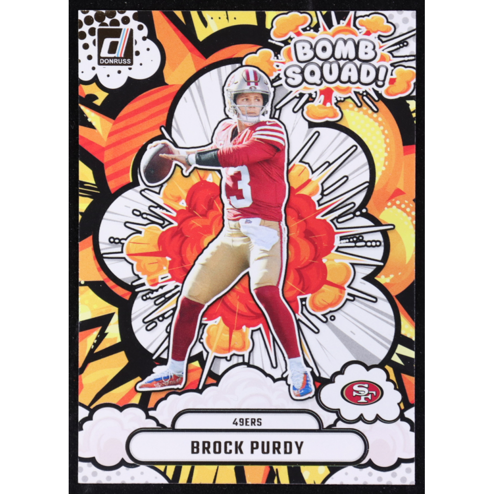 Brock Purdy 2025 Donruss Bomb Squad #22 at PristineAuction.com