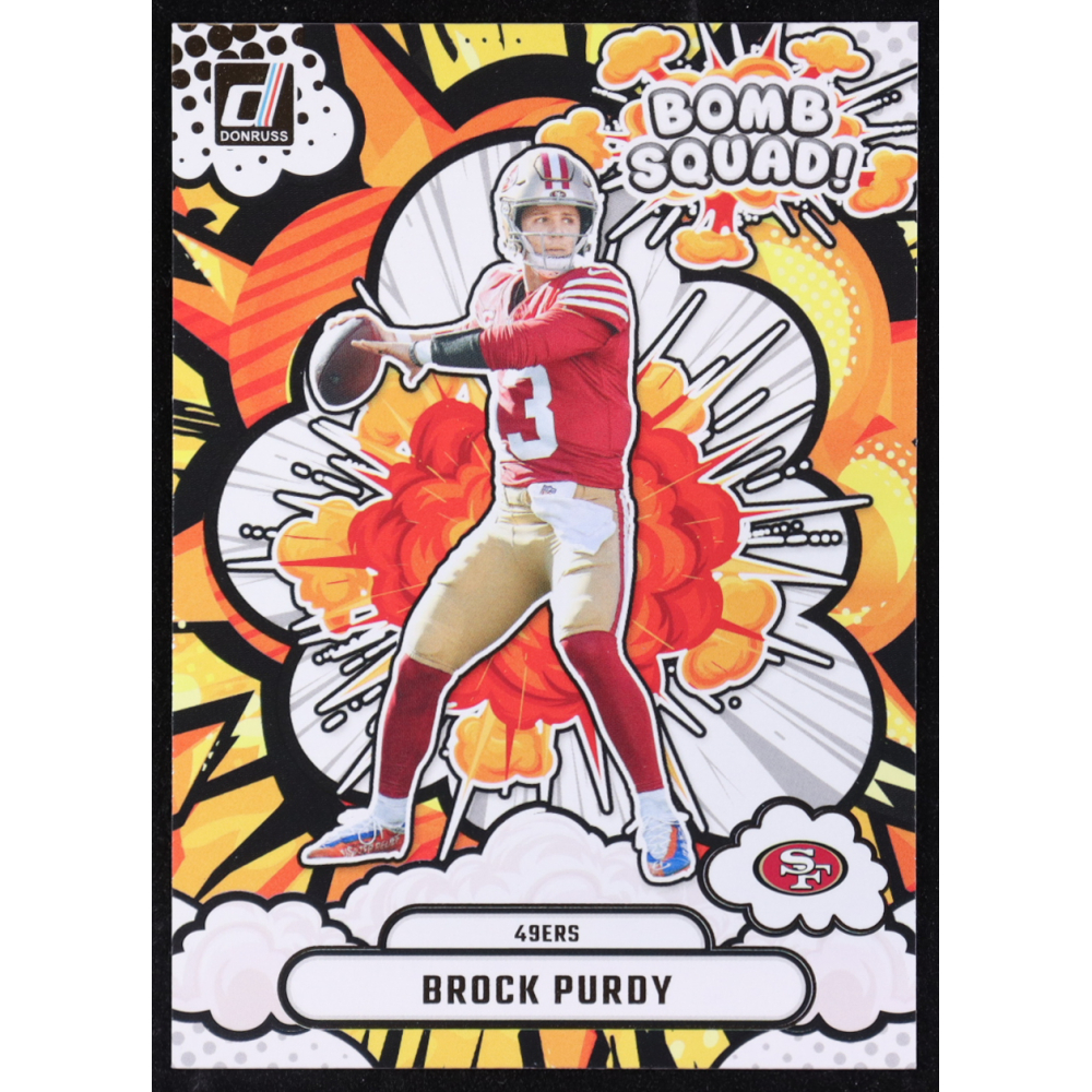 Brock Purdy 2025 Donruss Bomb Squad #22 at PristineAuction.com
