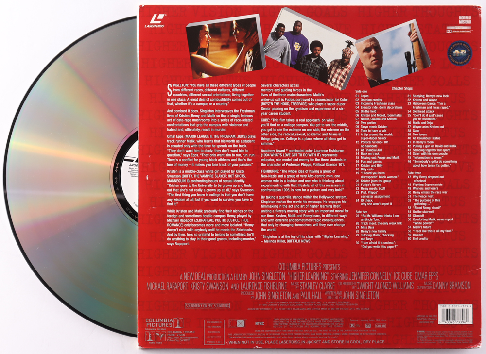 Ice Cube Signed "Higher Learning" Laserdisc Cover (PSA) at PristineAuction.com Ice Cube Signed "Higher Learning" Laserdisc Cover (PSA) at PristineAuction.com