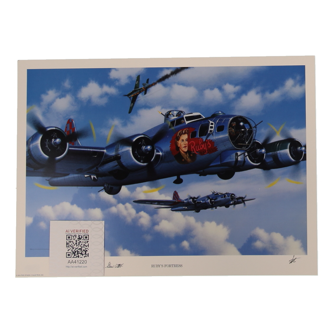 Carl D. Peterson Signed Stan Stokes "Ruby's Fortress" Lithograph Inscribed "Maj Gen USAF" (AIV) at PristineAuction.com Carl D. Peterson Signed Stan Stokes "Ruby's Fortress" Lithograph Inscribed "Maj Gen USAF" (AIV) at PristineAuction.com