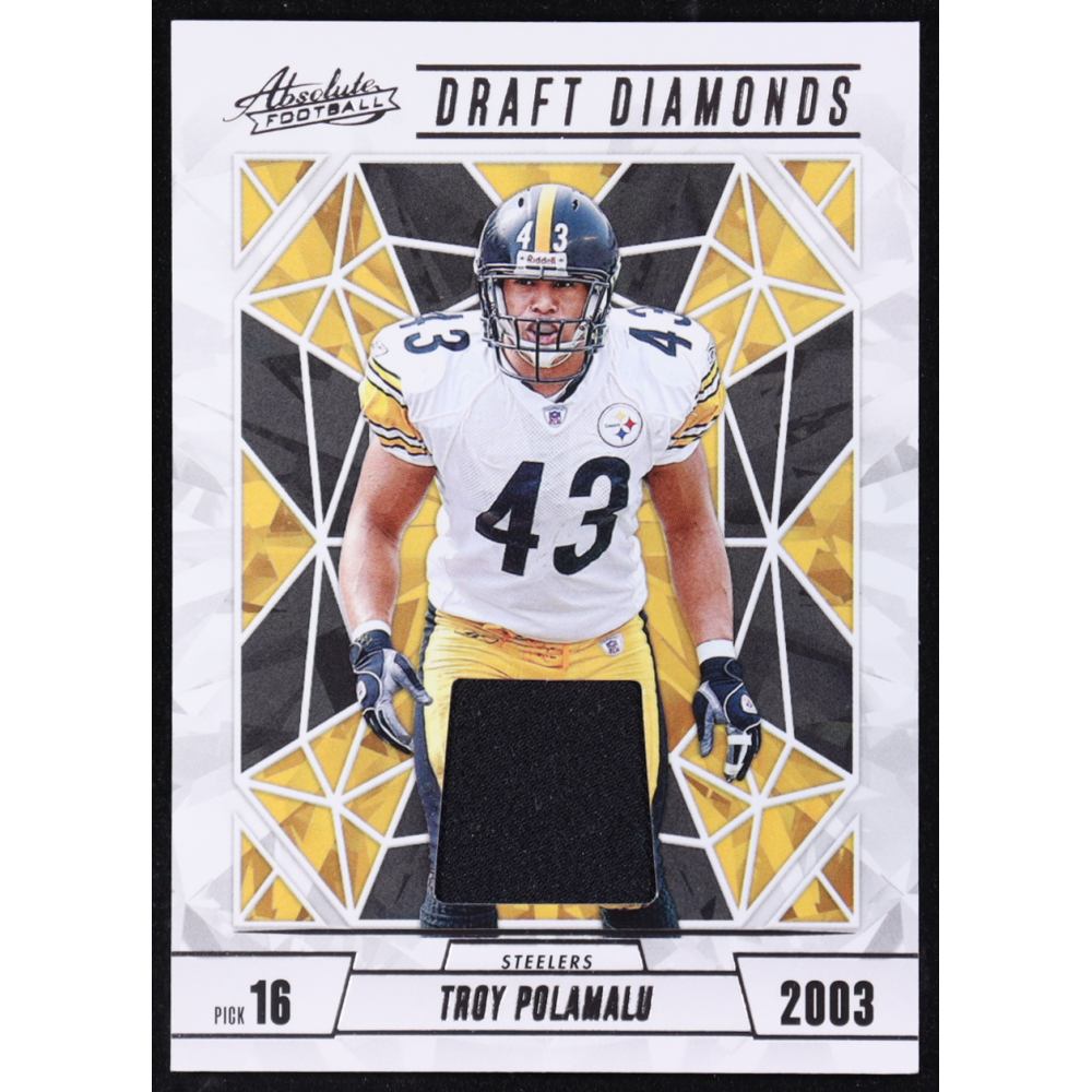 Troy Polamalu 2024 Absolute Draft Diamonds Jerseys #12 at PristineAuction.com