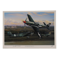 Michael T. Russo Signed Stan Stokes "The First Mustang Ace" Lithograph (AIV) at PristineAuction.com