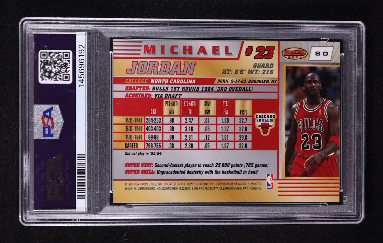 Michael Jordan 1996-97 Bowman's Best #80 (PSA 8) at PristineAuction.com Michael Jordan 1996-97 Bowman's Best #80 (PSA 8) at PristineAuction.com
