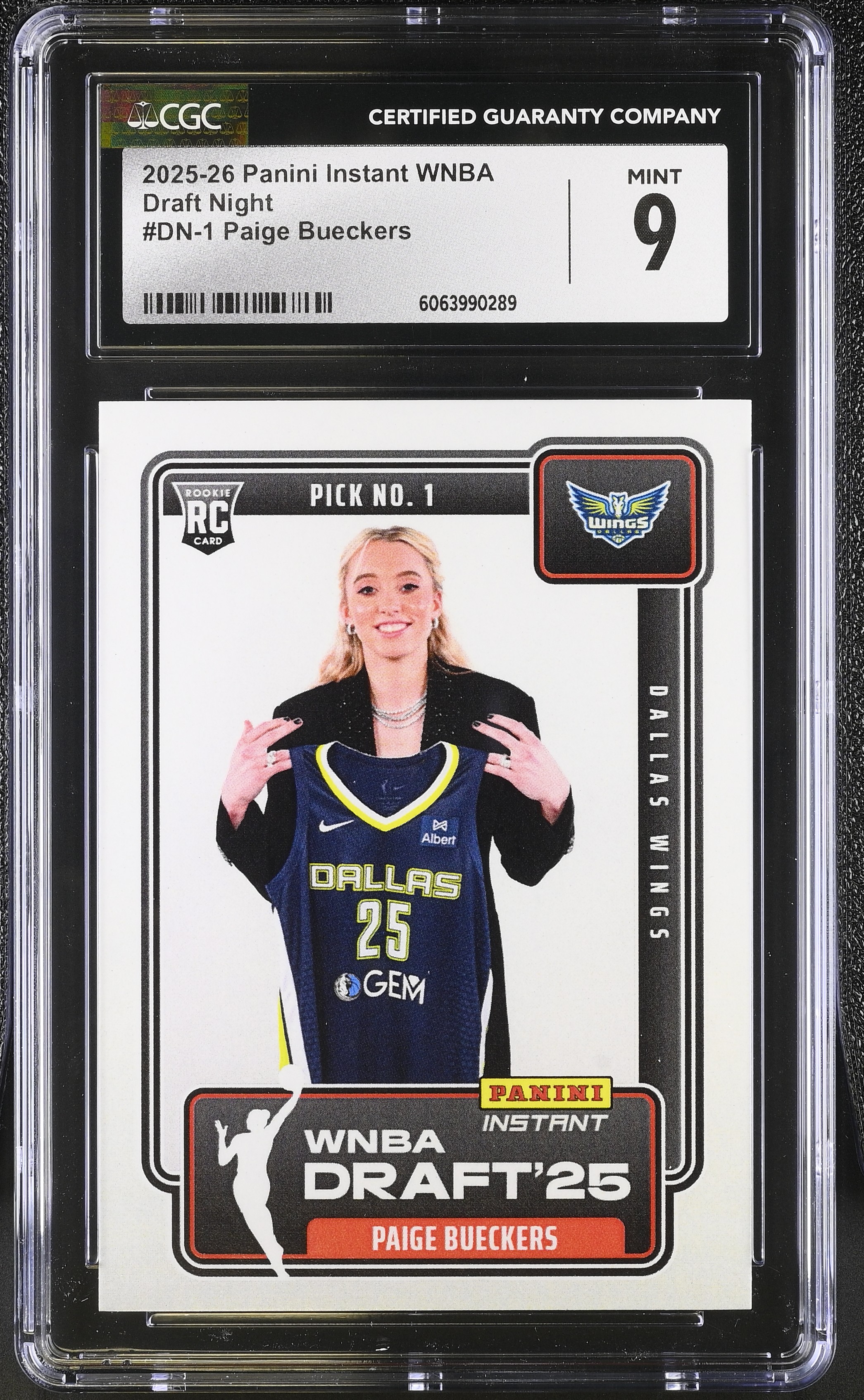 Paige Bueckers 2025-26 Panini Instant WNBA Draft Night #DN-1 RC (CGC 9) at PristineAuction.com Paige Bueckers 2025-26 Panini Instant WNBA Draft Night #DN-1 RC (CGC 9) at PristineAuction.com