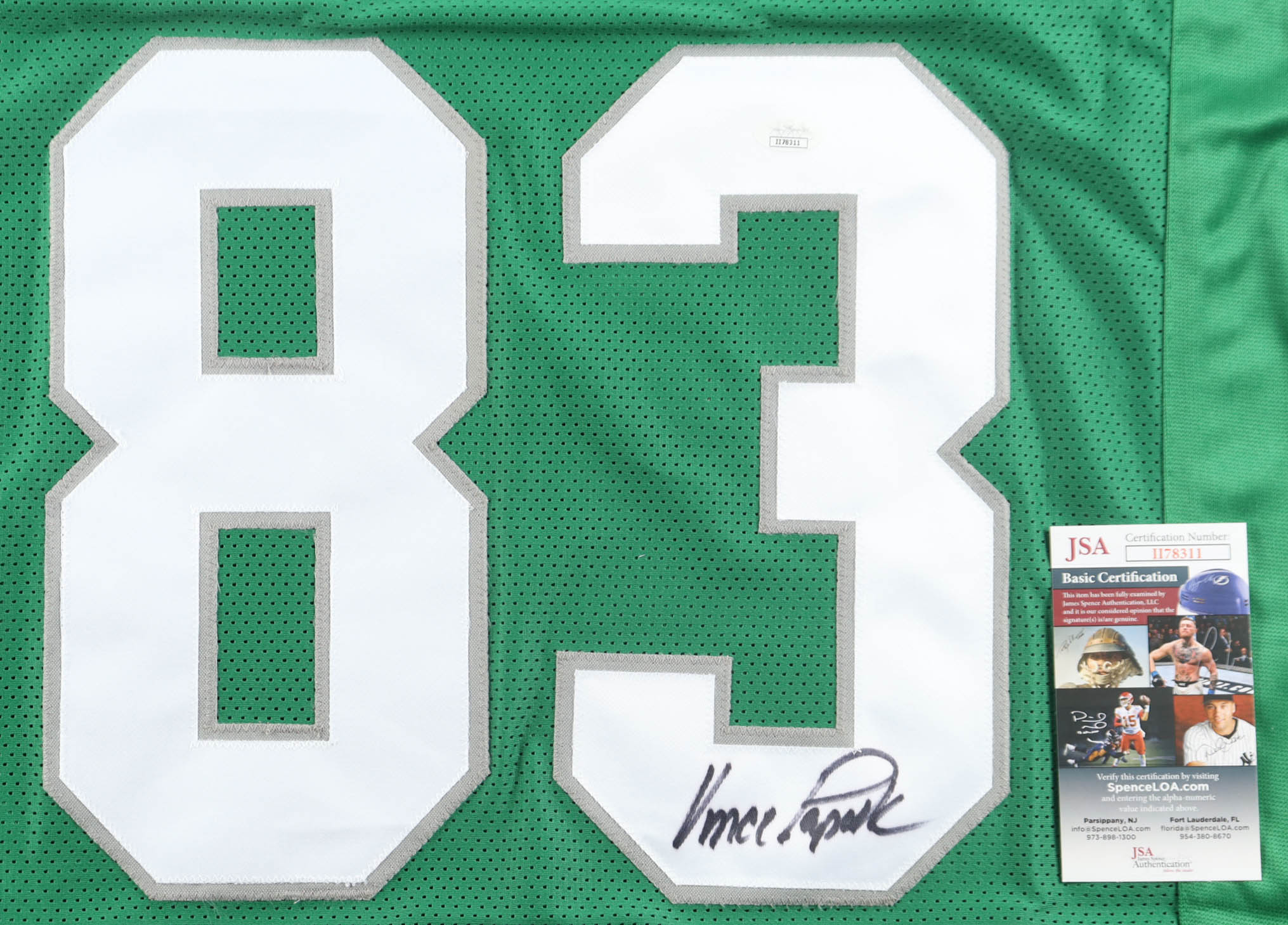 Vince Papale Signed Jersey (JSA) at PristineAuction.com Vince Papale Signed Jersey (JSA) at PristineAuction.com