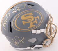 Jeff Garcia, Garrison Hearst & Bill Romanowski Signed 49ers Slate Alternate Full-Size Speed Helmet (Beckett) at PristineAuction.com
