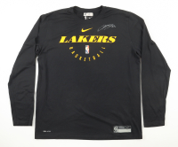 LeBron James Signed Lakers 2018-19 Season-Worn Warm-Up Shirt (Beckett & MEARS) at PristineAuction.com