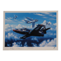 Royce Williams Signed Stan Stokes "Good Hunting" Lithograph (AIV) at PristineAuction.com