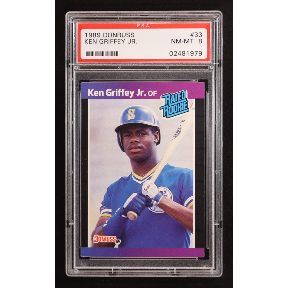 Ken Griffey Jr. 1989 Donruss #33 RR RC UER/Born in Donora, PA (PSA 8) at PristineAuction.com