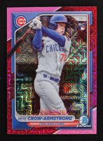 Pete Crow-Armstrong 2024 Bowman Chrome Bowman Mega Box Pink Refractors #85 #045/299 RC at PristineAuction.com