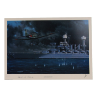 Stanley Kalina Signed Stan Stokes "Battleship Row" Lithograph (AIV) at PristineAuction.com