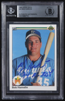 Bob Hamelin Signed 1990 Upper Deck #45 RC "'94 AL ROY" (BGS) at PristineAuction.com