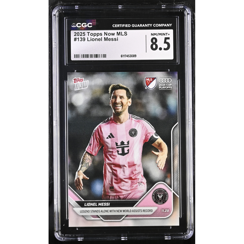 Lionel Messi 2025 Topps Now MLS #139 (CGC 8.5) at PristineAuction.com