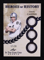 Dave Casper 2025 Leaf ITG Used Sports Heroes Of History Triple Relic Blue Foil #HH19 #17/20 at PristineAuction.com