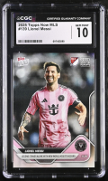 Lionel Messi 2025 Topps Now MLS #139 (CGC 10) at PristineAuction.com