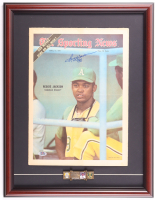 Reggie Jackson Signed Athletics 1971 "The Sporting News" Newspaper Article with Commemorative Pin (PSA) at PristineAuction.com