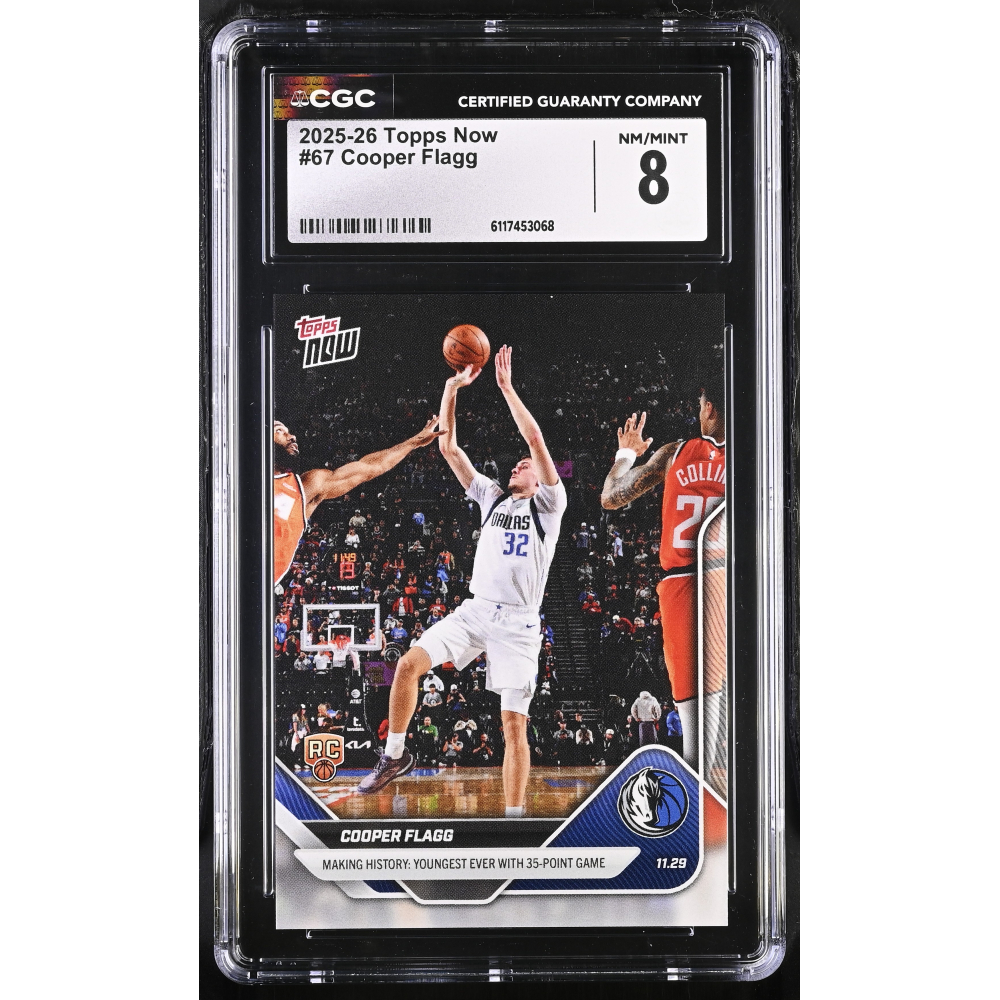 Cooper Flagg 2025-26 Topps Now #67 RC (CGC 8) at PristineAuction.com