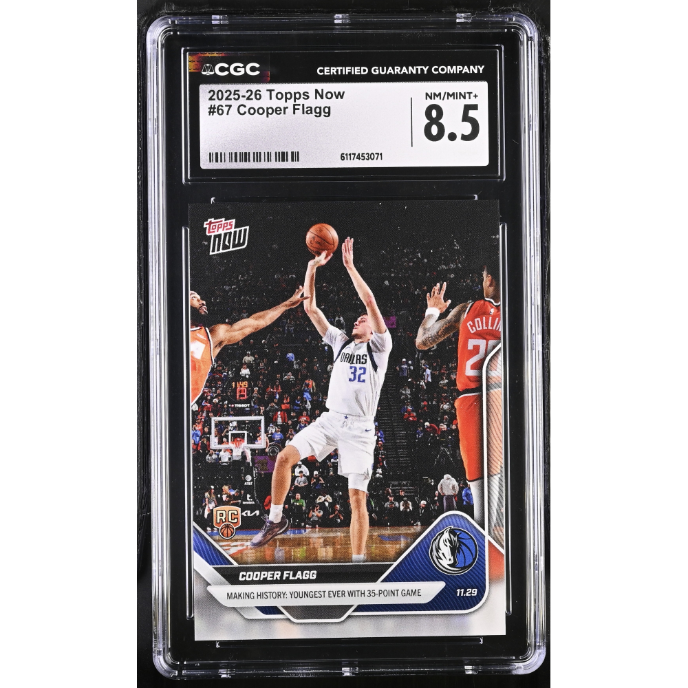 Cooper Flagg 2025-26 Topps Now #67 RC (CGC 8.5) at PristineAuction.com