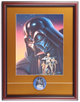 Star Wars "Darth Vader" Custom Framed Art Photo Display with Movie Lapel Pin at PristineAuction.com
