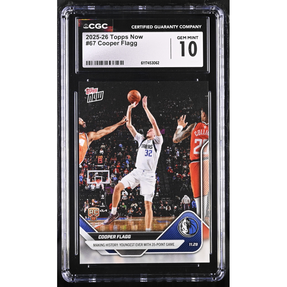 Cooper Flagg 2025-26 Topps Now #67 RC (CGC 10) at PristineAuction.com
