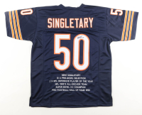 Mike Singletary Signed Career Highlight Stat Jersey (JSA) at PristineAuction.com