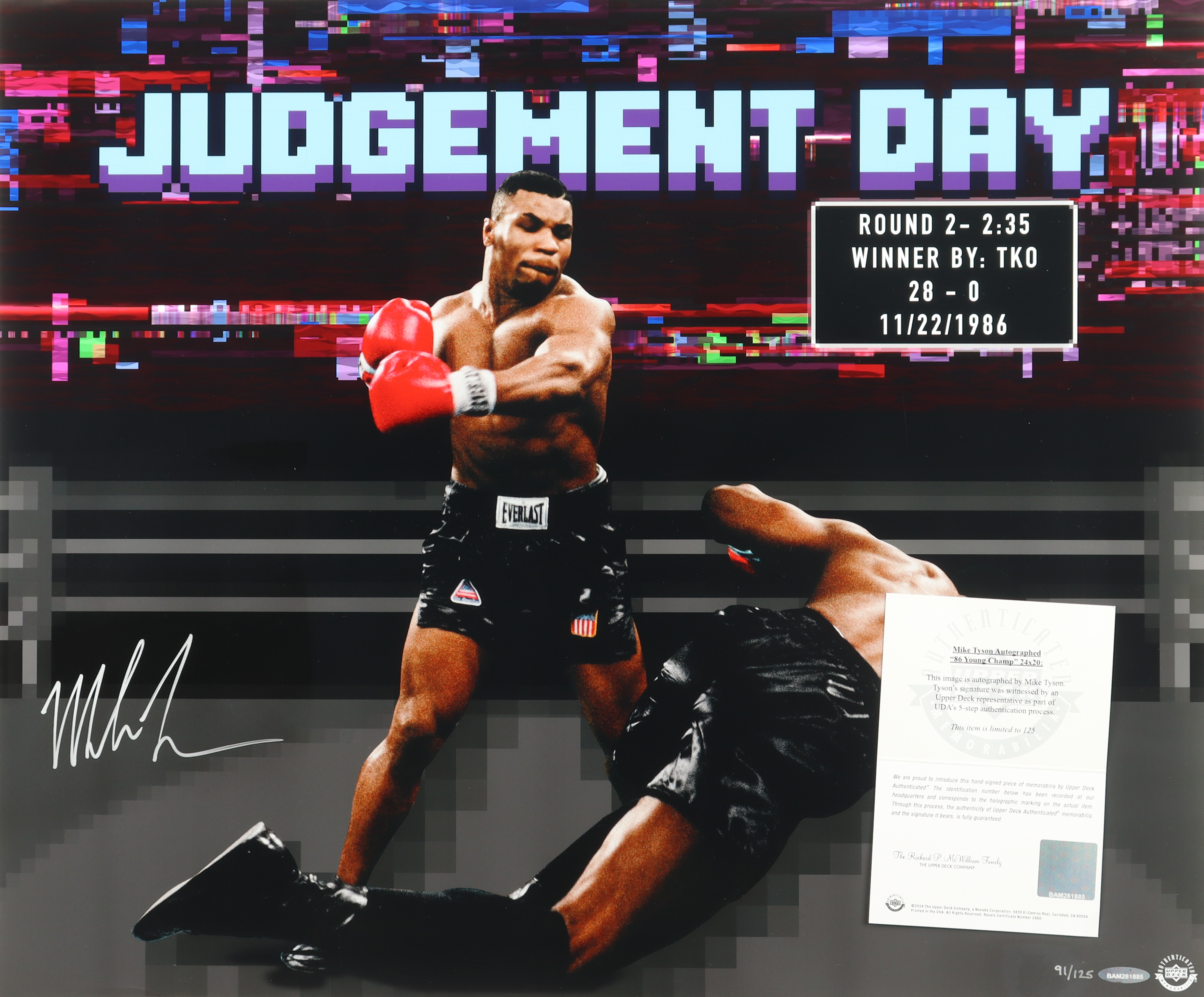 Mike Tyson Signed LE 20x24 Photo (UDA) at PristineAuction.com Mike Tyson Signed LE 20x24 Photo (UDA) at PristineAuction.com