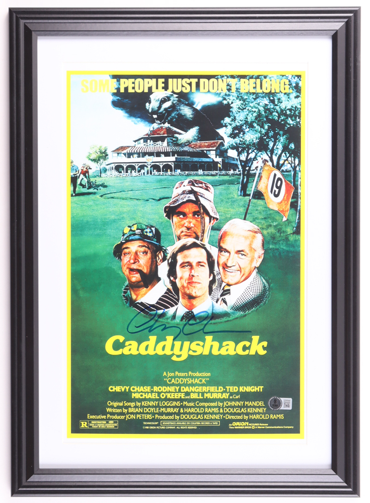 Chevy Chase Signed "Caddyshack" Custom Framed Movie Poster Display (Beckett) at PristineAuction.com Chevy Chase Signed "Caddyshack" Custom Framed Movie Poster Display (Beckett) at PristineAuction.com