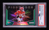 Patrick Mahomes II 2020 Panini Prizm Fireworks Prizms Green #5 (PSA 9) at PristineAuction.com