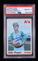 Rollie Fingers Signed 1970 Topps #502 Inscribed "HOF 92" (PSA | Autograph Graded PSA 10) at PristineAuction.com