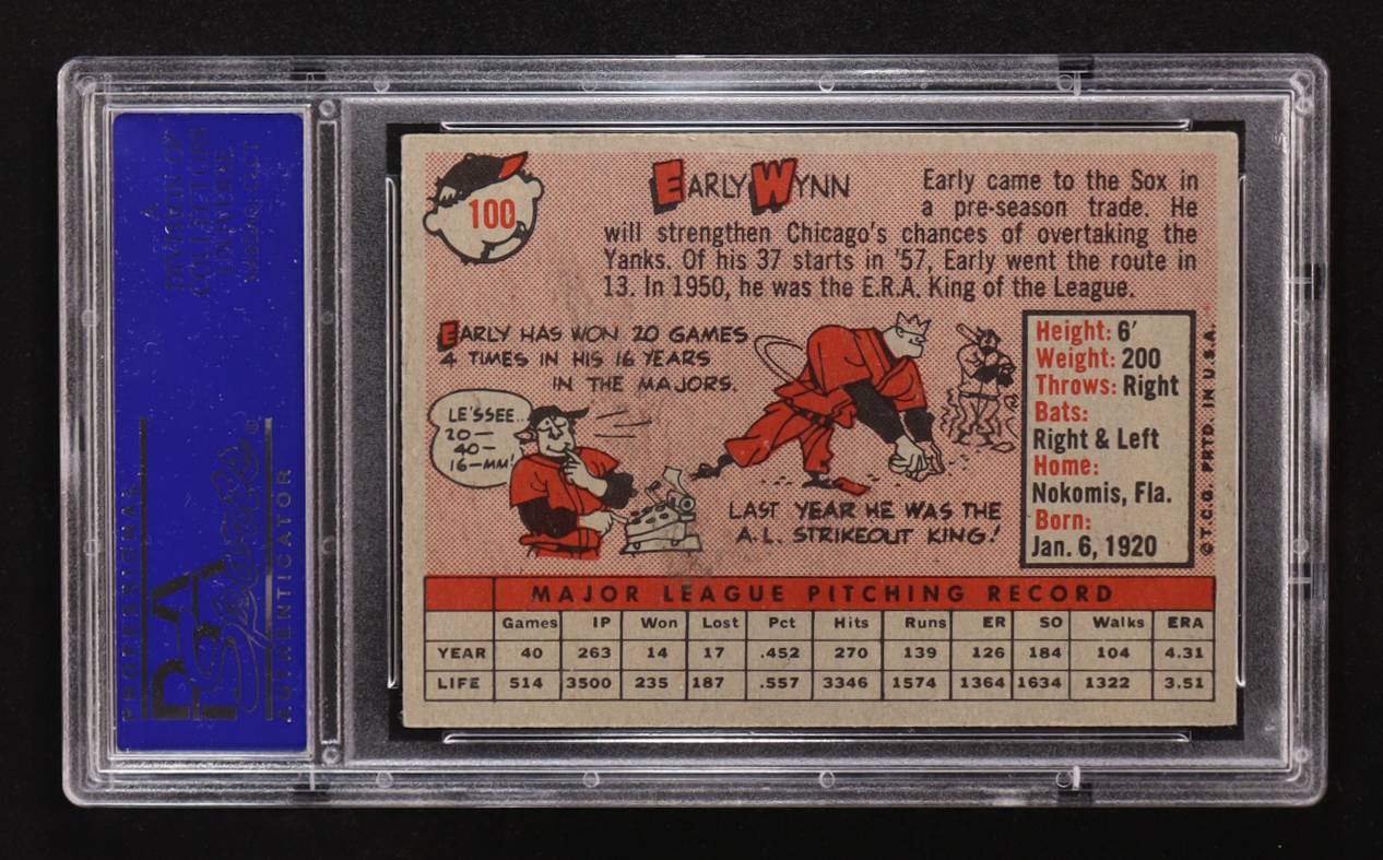 Early Wynn 1958 Topps (White Tm. Letters)(PSA 5) at PristineAuction.com Early Wynn 1958 Topps (White Tm. Letters)(PSA 5) at PristineAuction.com
