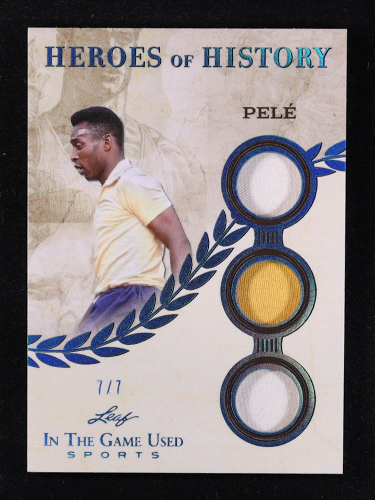 Pele 2025 Leaf ITG Used Sports Heroes of History Platinum Blue #HH66 #7/7 at PristineAuction.com Pele 2025 Leaf ITG Used Sports Heroes of History Platinum Blue #HH66 #7/7 at PristineAuction.com