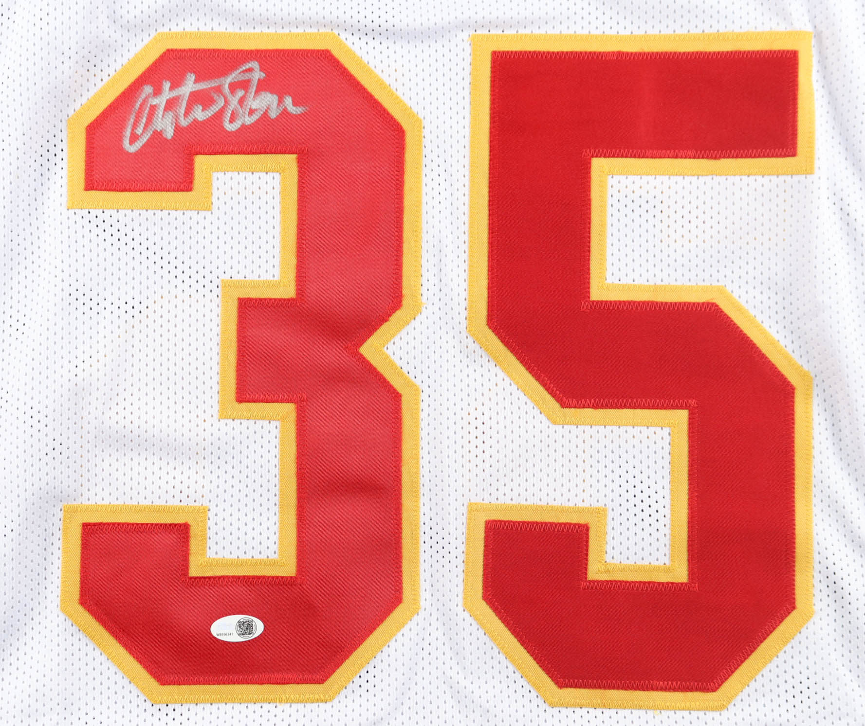 Christian Okoye Signed Jersey (JSA) at PristineAuction.com Christian Okoye Signed Jersey (JSA) at PristineAuction.com