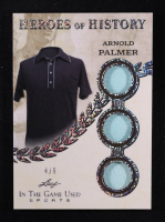 Arnold Palmer 2025 Leaf ITG Used Sports Heroes Of History Triple Relic Silver Sparkle Foil #HH2 #4/8 at PristineAuction.com