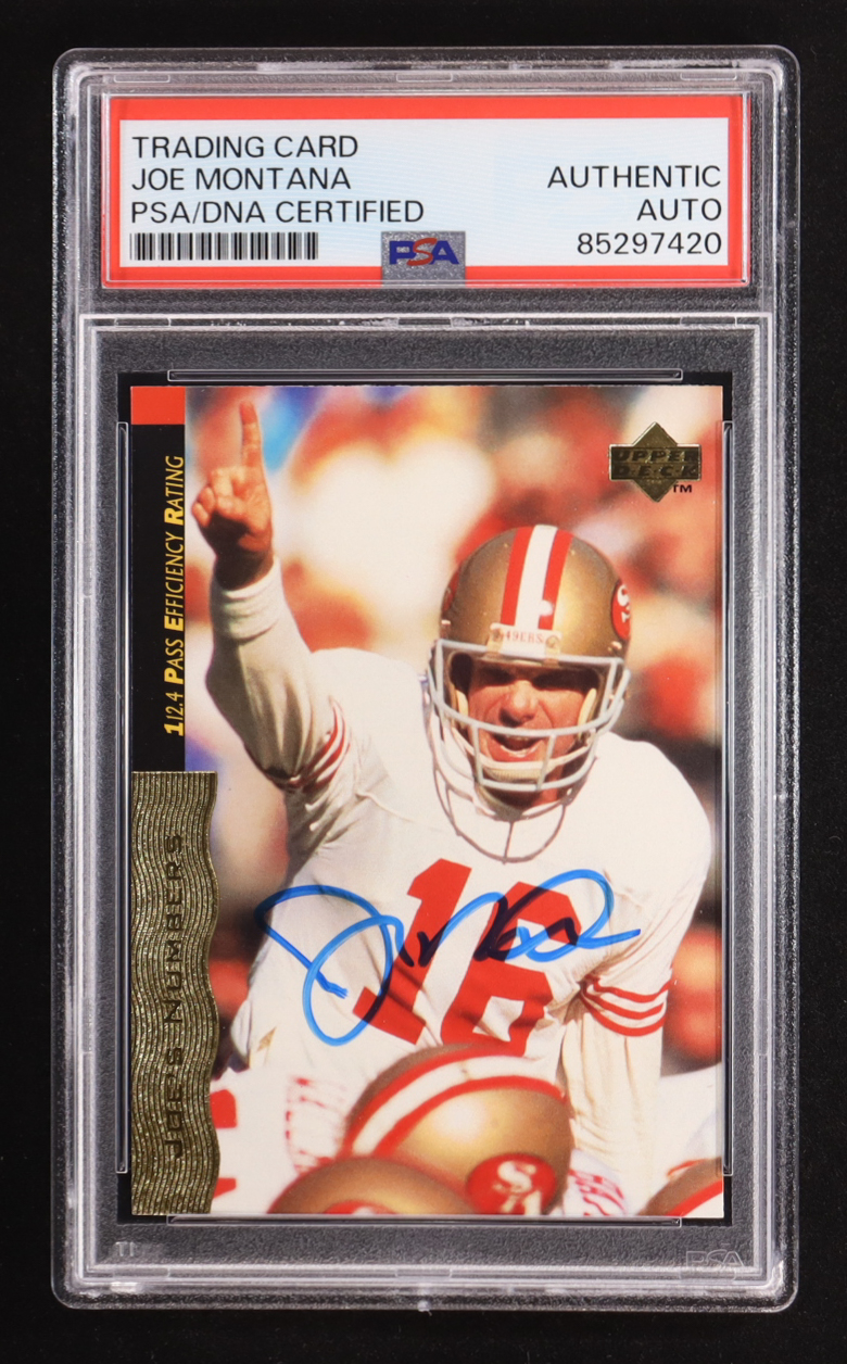 Joe Montana Signed 1995 Upper Deck Joe Montana Box Set #33 (PSA) at PristineAuction.com Joe Montana Signed 1995 Upper Deck Joe Montana Box Set #33 (PSA) at PristineAuction.com