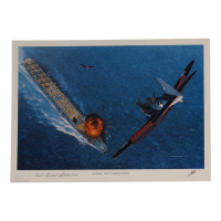Capt. Robert M. Elder Signed Stan Stokes "Midway: The Turning Point" Lithograph Inscribed "USN" (AIV) at PristineAuction.com