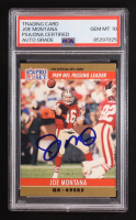 Joe Montana Signed 1990 Pro Set #8 LL (PSA | Autograph Graded 10) at PristineAuction.com