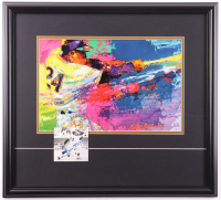 Willie Mays Signed Giants Custom Framed Photo Display with Leroy Neiman Art Print (JSA) at PristineAuction.com