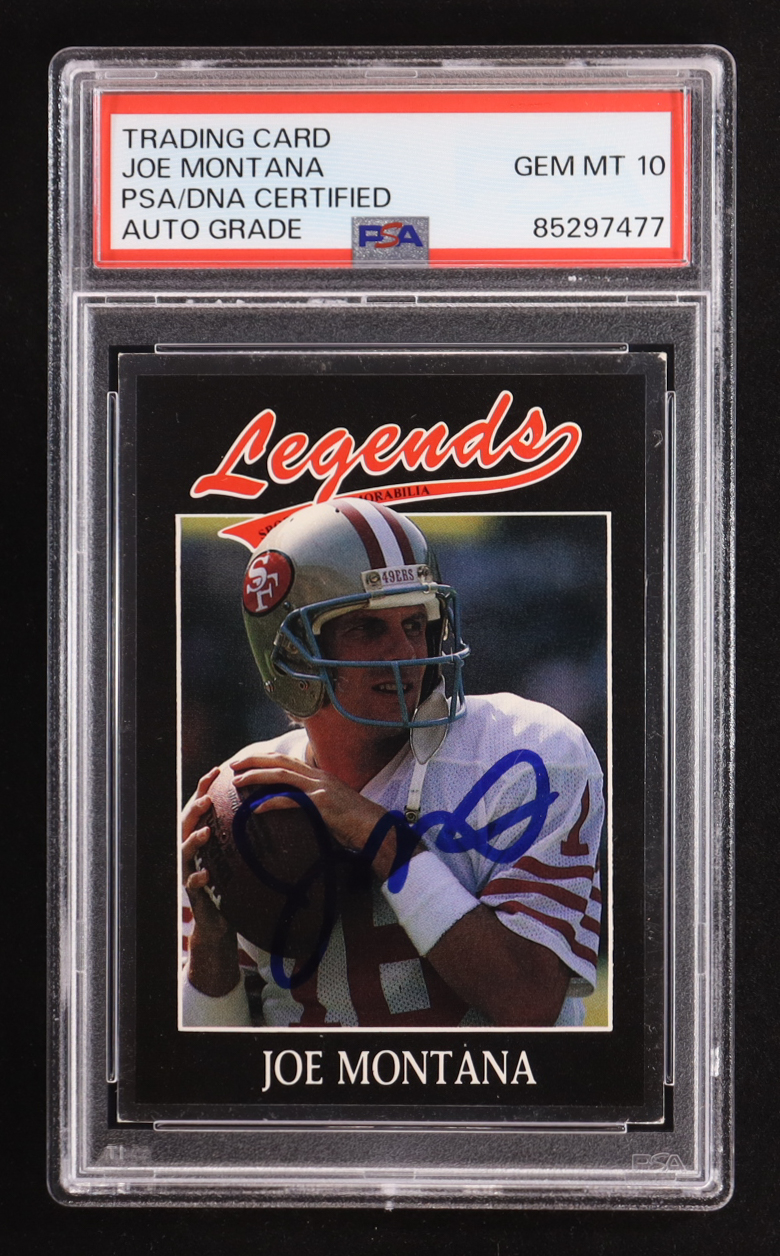 Joe Montana Signed 1991 Legends Magazine Insert Silver Border #7 (PSA | Autograph Graded 10) at PristineAuction.com Joe Montana Signed 1991 Legends Magazine Insert Silver Border #7 (PSA | Autograph Graded 10) at PristineAuction.com