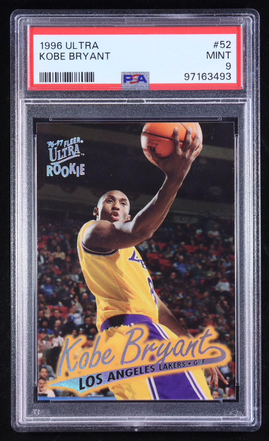 Kobe Bryant 1996-97 Fleer Ultra Rookie #52 RC (PSA 9) at PristineAuction.com Kobe Bryant 1996-97 Fleer Ultra Rookie #52 RC (PSA 9) at PristineAuction.com